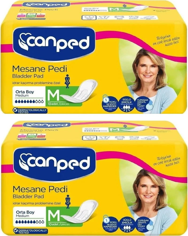 CANPED Bladder Pad Medium Normal Absorbency 10 x 2