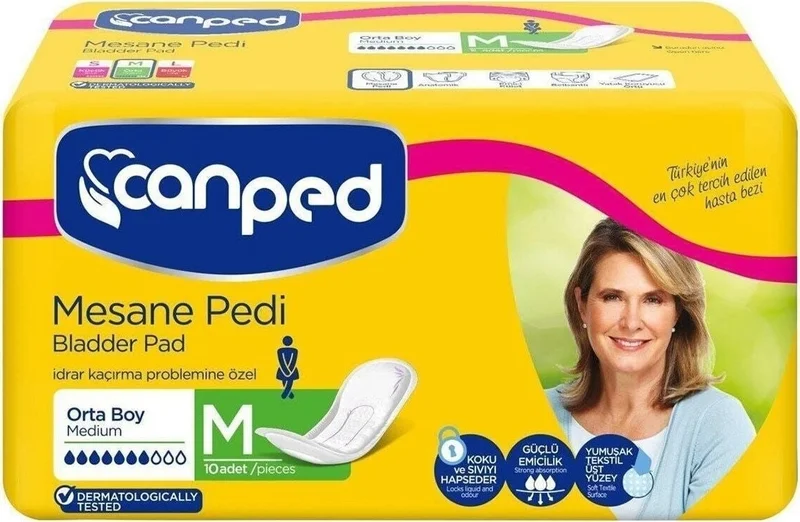 CANPED Bladder Pad Medium Normal Absorbency 10 x 2