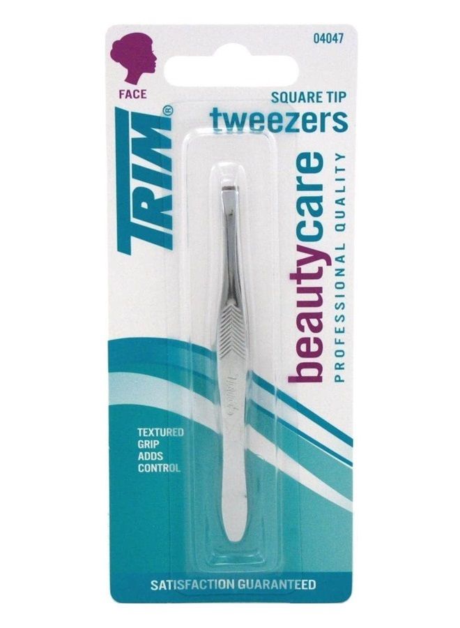 Tweezr Square Size Ea Trim Square Tip Tweezers, 1 Count (Pack of 6)