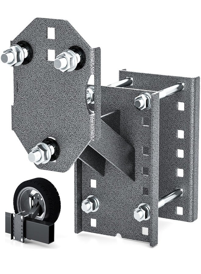 HOWBOW Trailer Spare Tire Mount, 5mm Thick Heavy Duty Steel Spare Tire Carrier Bracket for Boat Trailer RV Trailer Camper, Fits Most 4 & 5 & 6 Lugs Trailer Wheels, Tire Holder Bracket Utility Trailer Parts - Image 1