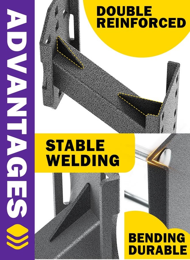 HOWBOW Trailer Spare Tire Mount, 5mm Thick Heavy Duty Steel Spare Tire Carrier Bracket for Boat Trailer RV Trailer Camper, Fits Most 4 & 5 & 6 Lugs Trailer Wheels, Tire Holder Bracket Utility Trailer Parts - Image 3