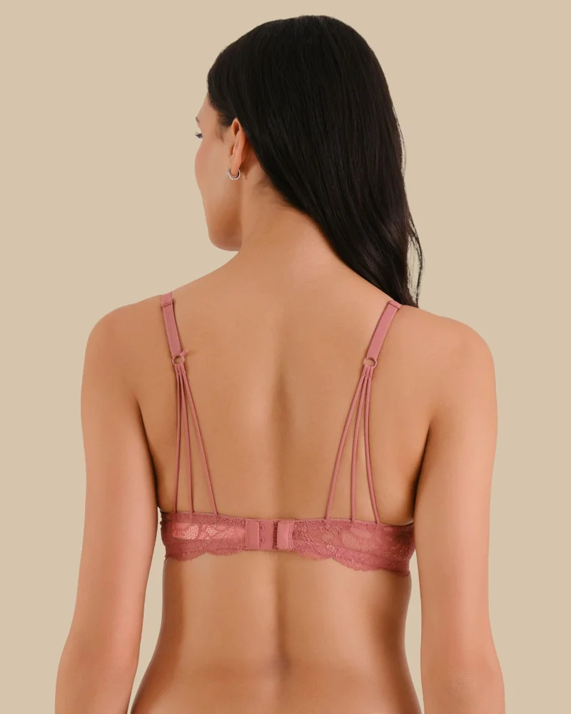 Isla & Evie Isla & Evie Brown Lace Bra