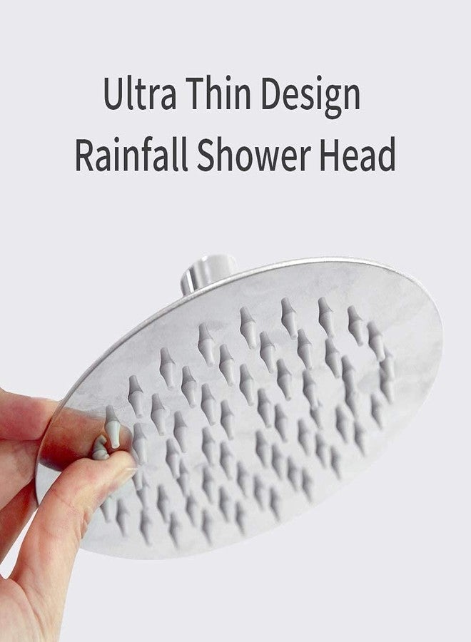 NIKZO Stainless Steel Round Shower Head - 6-Inch High-Pressure Rain Shower, Durable Brass Construction, Modern Bathroom Fixture (6 inch- round shower, 1 Count) - Image 5