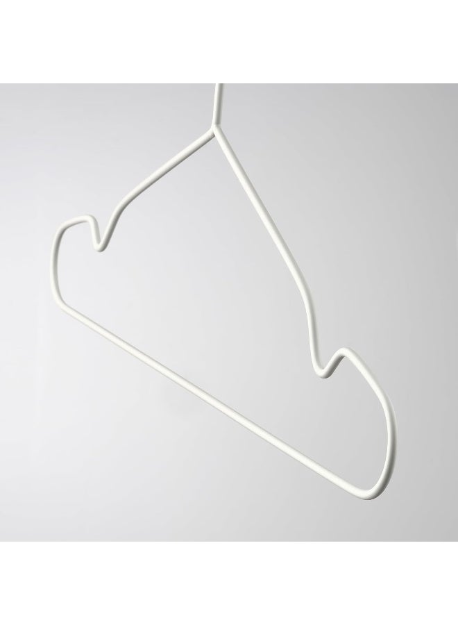 Hangers Set of 5, White, Slim Steel Clothes Hangers for Indoor and Outdoor Use, Space-Saving Garment Hangers with Anti-Slip Strap Grooves for Wardrobe, Air Drying and Bathroom - Image 4