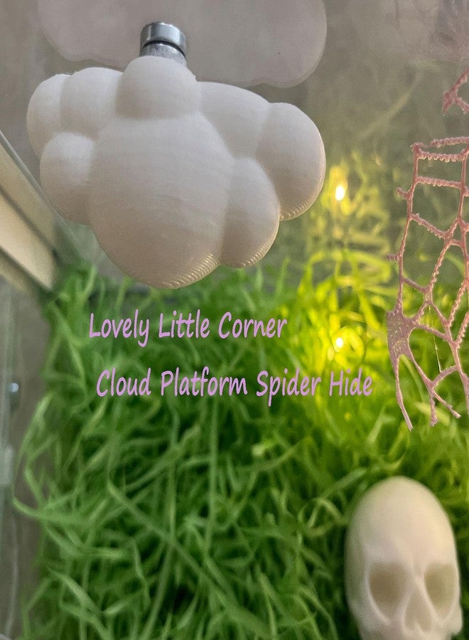 JILINWEI Corner Cloud Jumping Spider Hide, Magnetic Puffy Cloud Platform, Spider Habitat Accessories for Tarantula and Other Small Pets - Image 2