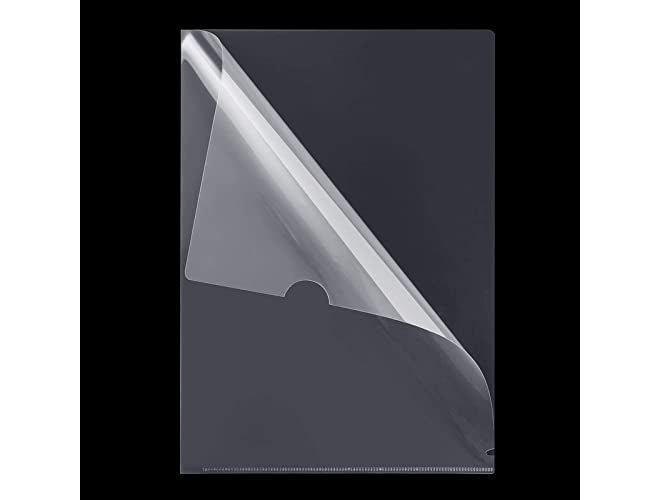 FUTURE X L Folder File A4 Size 20 Set Heavy Duty Transparent Clear Document Holder Paper Holders Organizer 20 Sleeves|Thickness 200 Micron|Paper Organize|Suitable For School,Offices&Projects J - Image 2