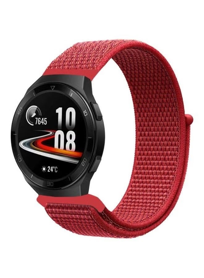 vesus Nylon Replacement Band For Huawei Watch GT 2e 46mm Red