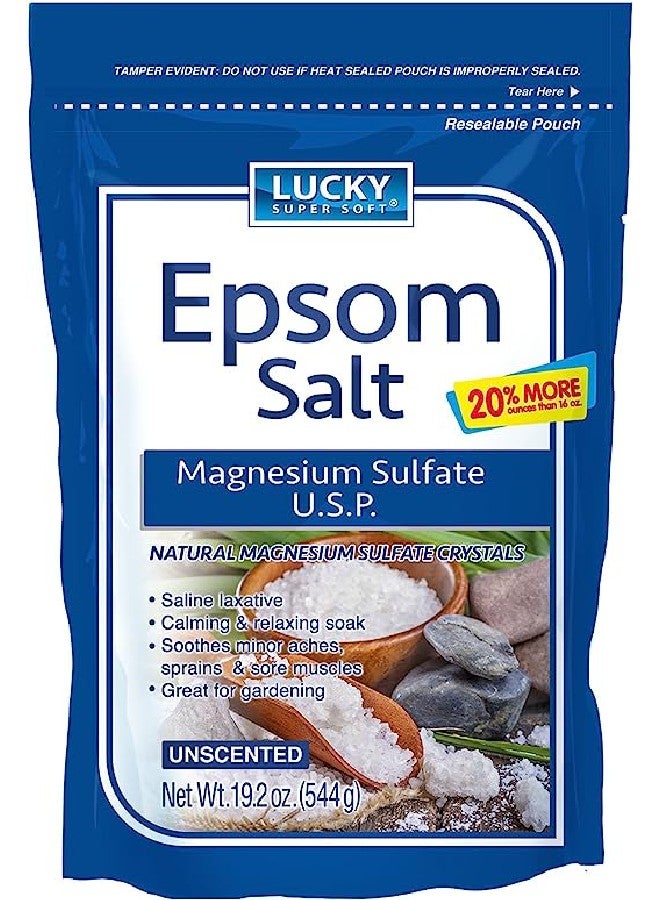 Lucky Super Soft Magnesium Sulfate U.S.P Epsom Salt 19.2oz - Image 1