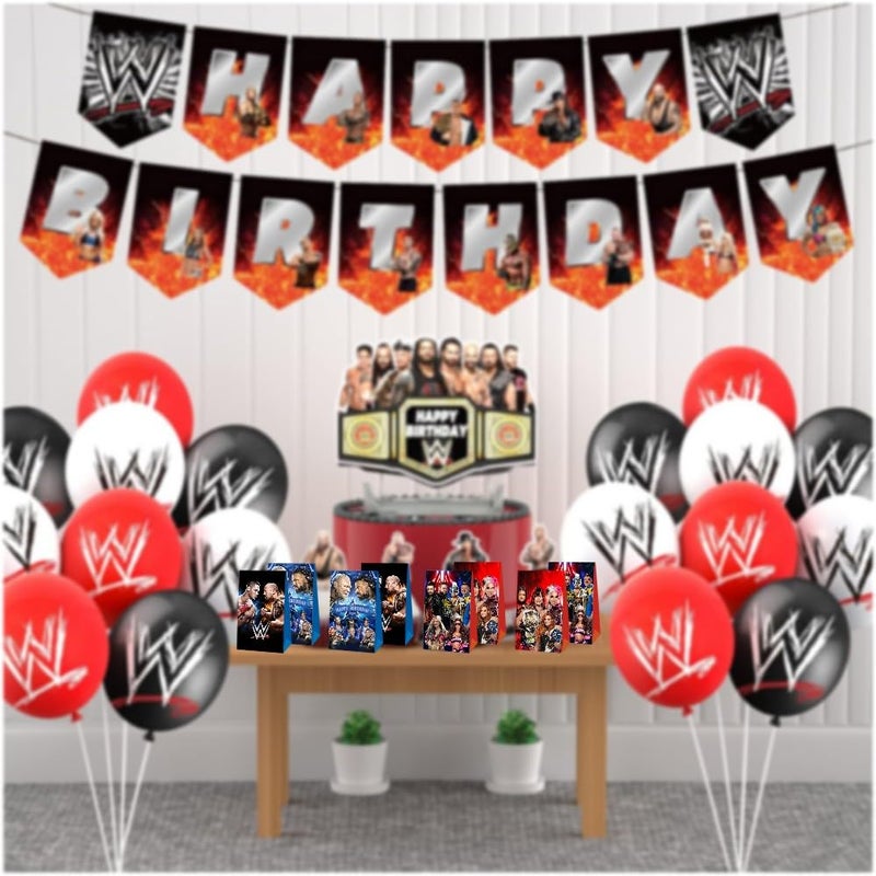 ARHAVI 12Pcs Party Gift Bags Goodie Bags Party Supplies for Wresting Birthday Decorations - Image 5