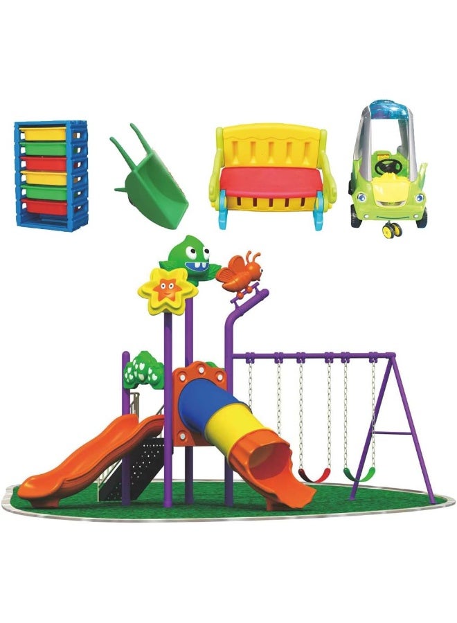 Rainbow Toys The Best Backyard Multifunctional Easy Climber, Outdoor Slide and Swing Sets for Children Activities - Image 1