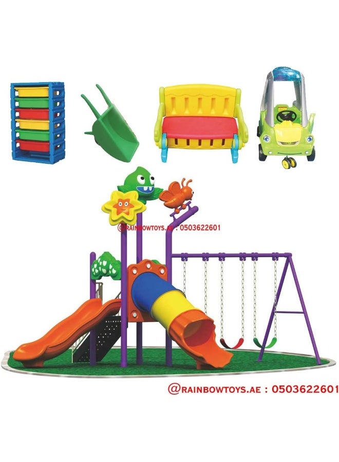 Rainbow Toys The Best Backyard Multifunctional Easy Climber, Outdoor Slide and Swing Sets for Children Activities - Image 2