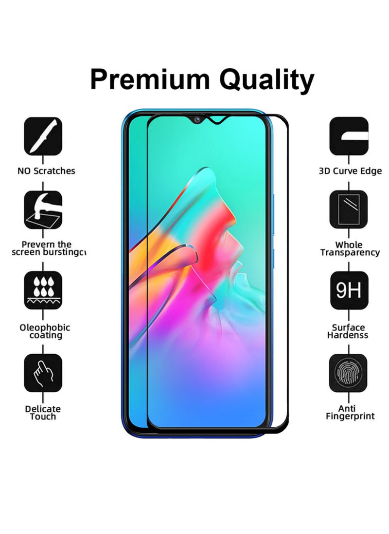 Generic - واقي شاشة زجاجي مقوى كامل الشاشة لهاتف Infinix Smart 5 - أسود - Image 1