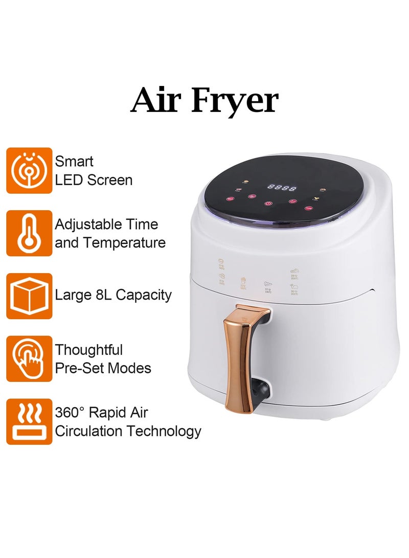 KASTWAVE Air Fryer, with LED Touch Screen, Digital Air Fryer with Vortex, 8L Large Oil Free Low Fat Air Fryers, Hot Air Circulation Air Fryer Oven,4 Presets,Nonstick Basket,1400W - Image 2