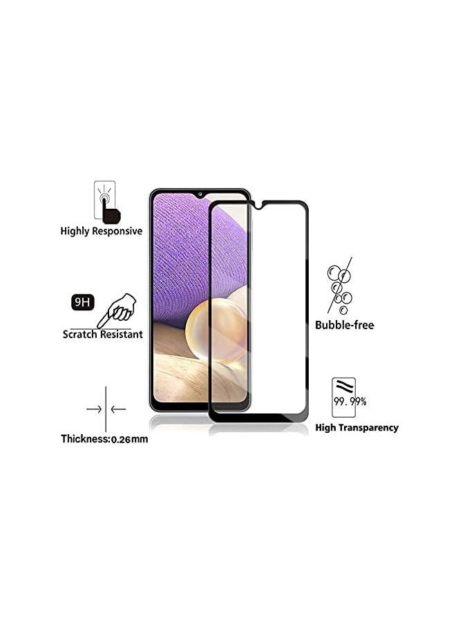 PROMASS - Screen Protector for Galaxy A32 5G Tempered Glass 9H Flim Full Coverage Tempered Glass Screen Protector for Galaxy A32 - Black - Image 1