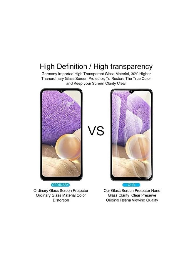 PROMASS - Screen Protector for Galaxy A32 5G Tempered Glass 9H Flim Full Coverage Tempered Glass Screen Protector for Galaxy A32 - Black - Image 1