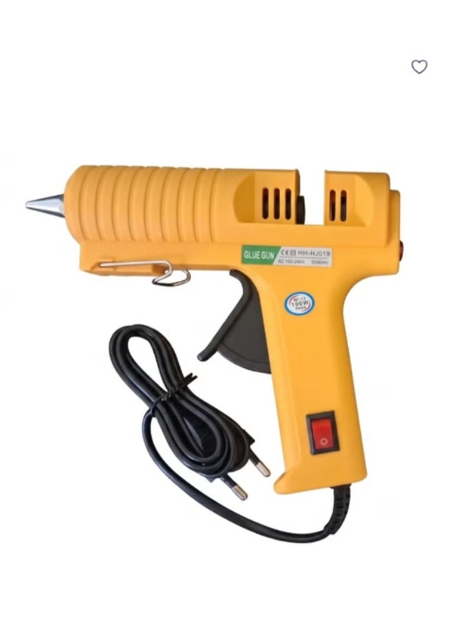 100W Professional Electric Glue Gun - Model HH-HJ019. Fast heating with built-in safety switch for decorating, crafting, and home repairs. - Image 1