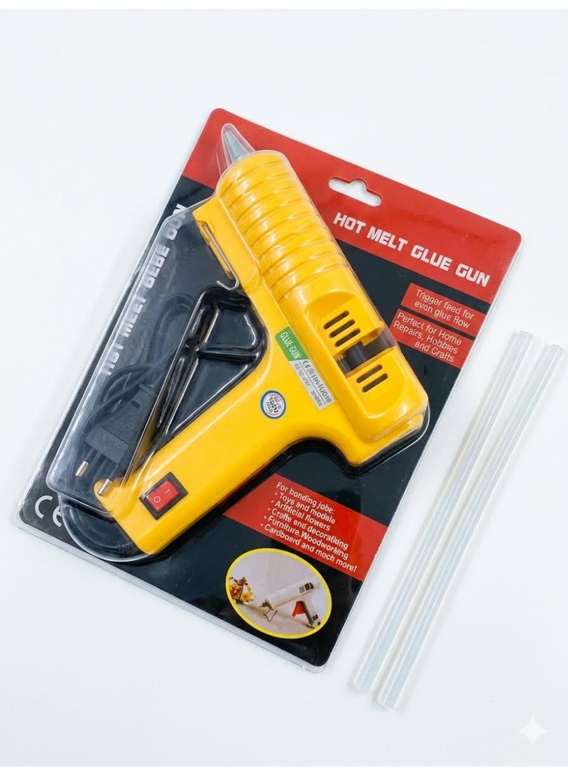100W Professional Electric Glue Gun - Model HH-HJ019. Fast heating with built-in safety switch for decorating, crafting, and home repairs. - Image 2