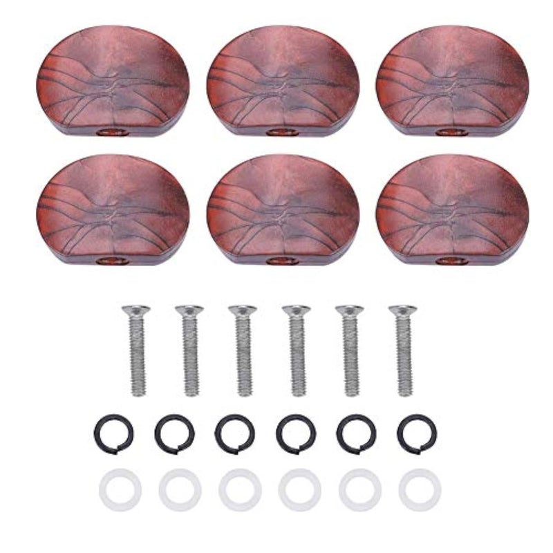 Dilwe Guitar Tuning Peg Button, 6 Pcs/Set Tuning Pegs Machine Heads Acrylic Buttons for Guitar(#5) - Image 1