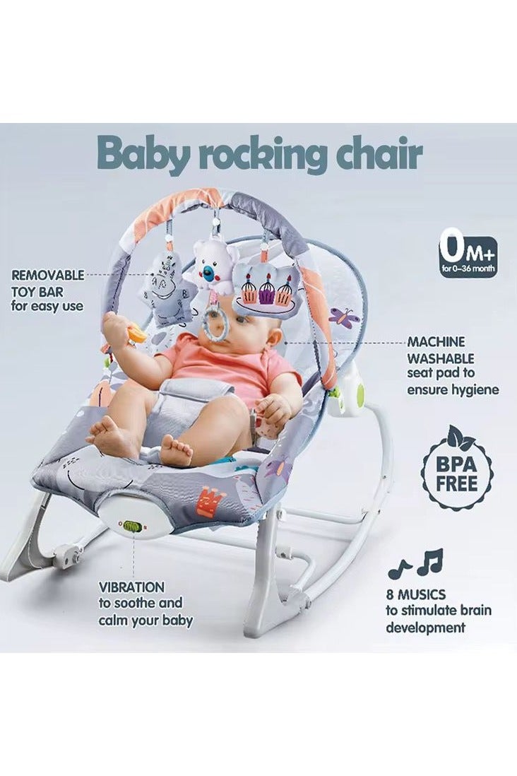 umbrella High quality automatic baby rocking chair with toys and music - Image 2