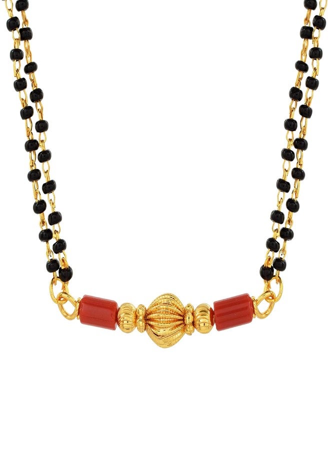 Superstore18 Gold plated Single carved Ball (Naivedya) Ethnic Mangalsutra Women Traditional - Image 1