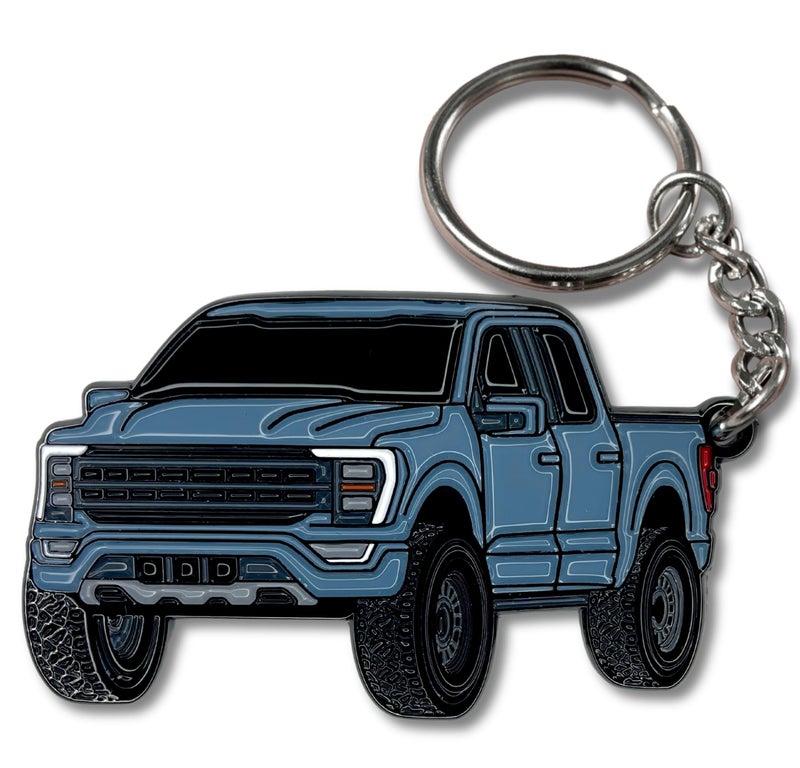 FOUR WHEEL BEAST F150 Keychain compatible with Ford F150 Accessories 2023 F150 Key Chain Fob 2022 F 150 Toy Truck Area 51