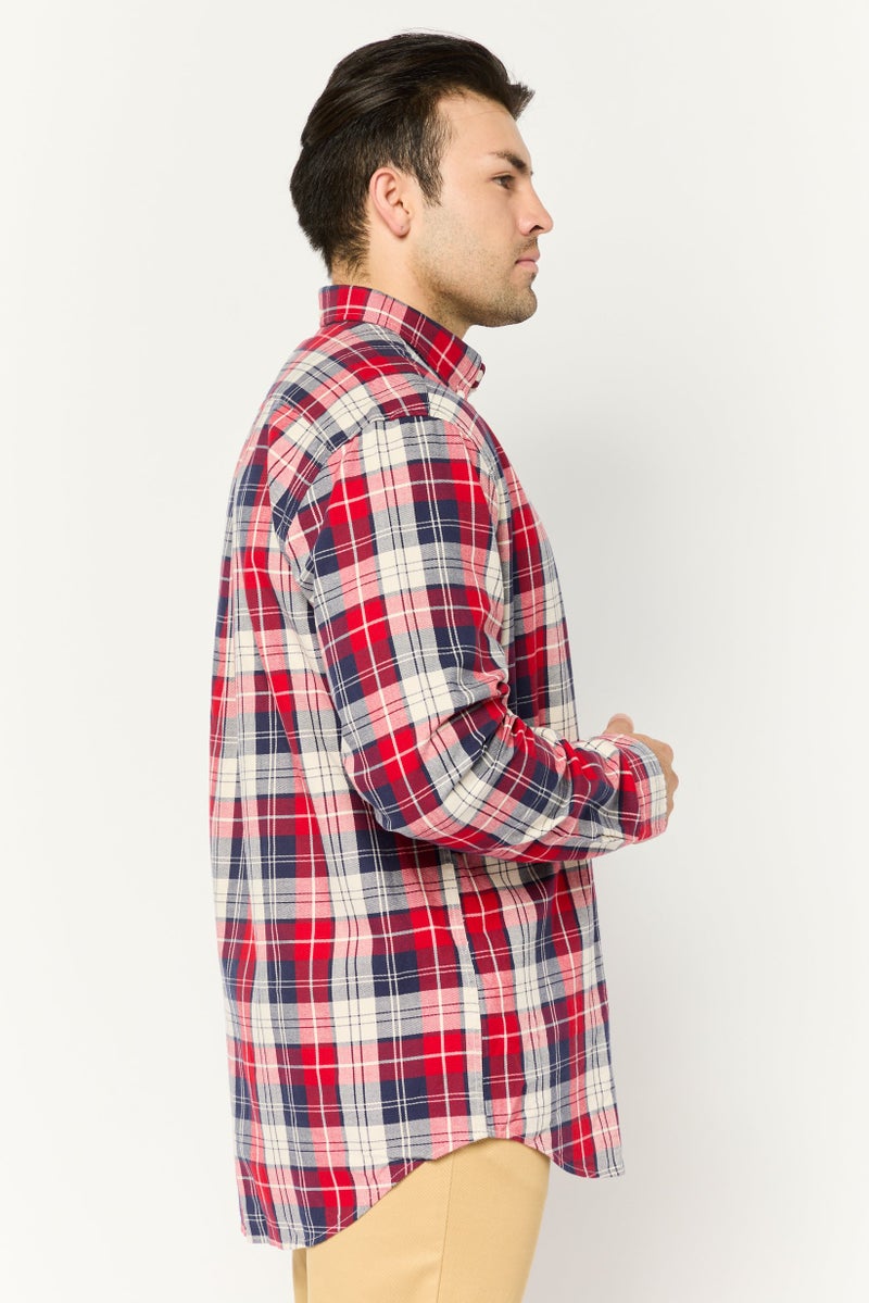 GANT Men Regular Fit Plaid Long Sleeves Casual Shirt, Multicolor - Image 3