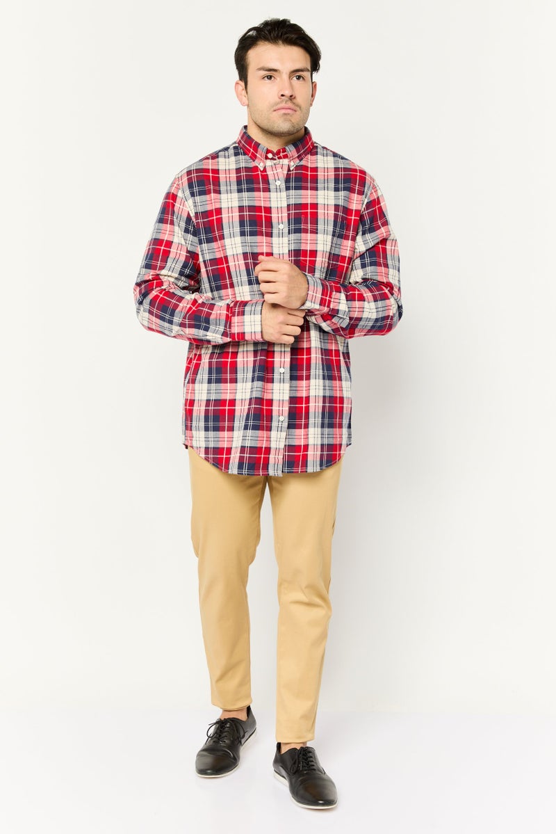 GANT Men Regular Fit Plaid Long Sleeves Casual Shirt, Multicolor - Image 2