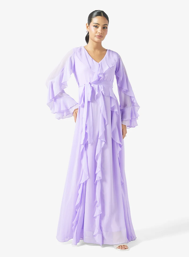 جولدن ابل Ruffle Detailed Maxi Dress