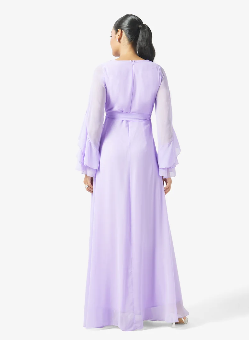 جولدن ابل Ruffle Detailed Maxi Dress