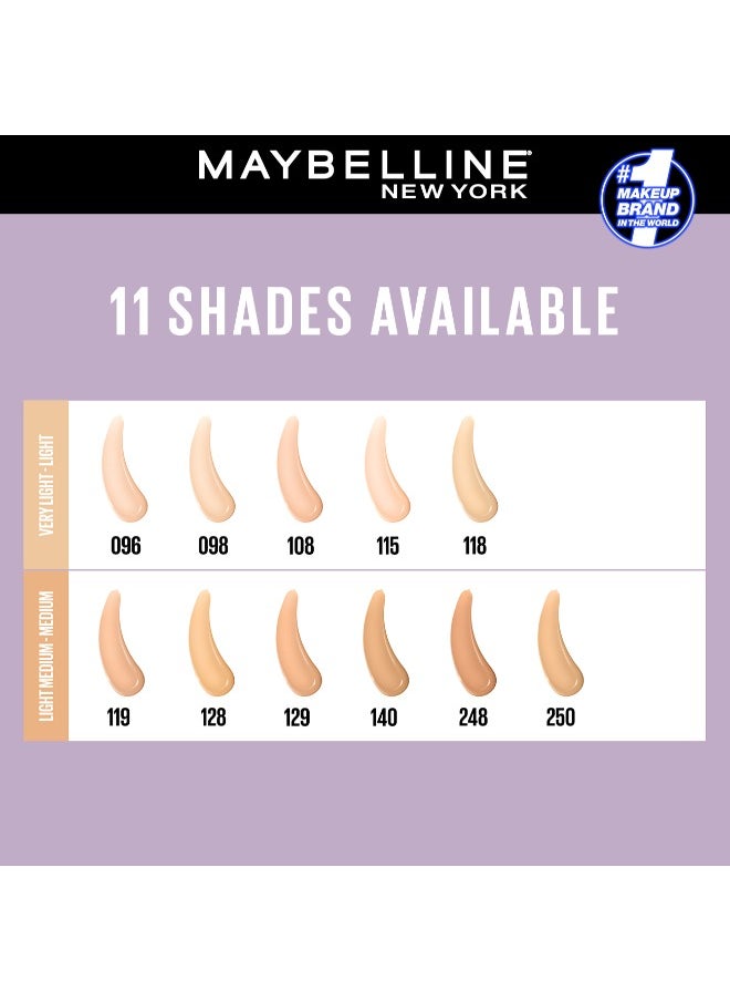 MAYBELLINE NEW YORK - MAYBELLINE SUPER STAY LUMI-MATTE FOUNDATION 30H LONGWEAR, LIGHTWEIGHT, WATERPROOF, SWEATPROOF, HEATPROOF, STAY TRUE TO TONE ALL DAY, 115 - Image 1