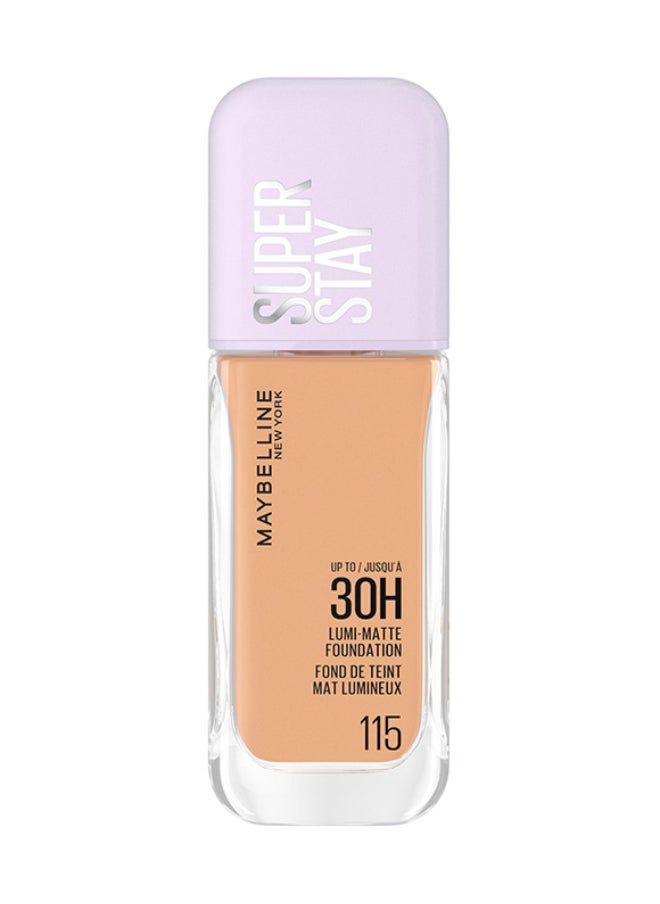 MAYBELLINE NEW YORK Super Stay Lumi-Matte Foundation, 30Hr Longwear Formula 115  - Image 1