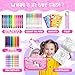 ABERLLS Washable Markers Set with Glitter Unicorn Pencil Case Art Supplies for Kids Ages 568 Birthday Gifts Toys for Girls 5 6 7 8 9 10 Year Old Arts Crafts Coloring Set with Crayon Pencil Gel Pen - Image 4