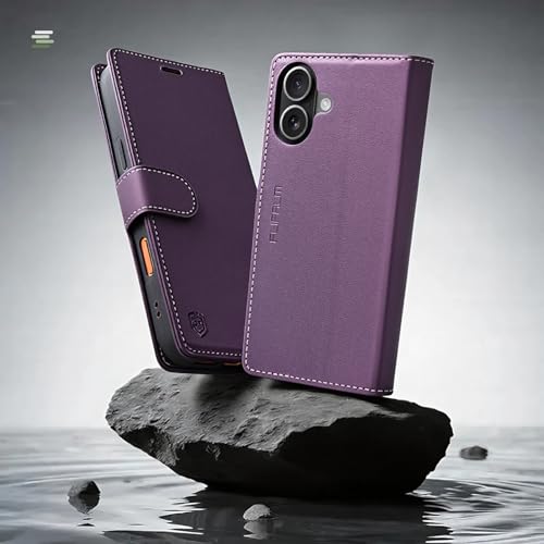 FLIPALM Wallet Case for iPhone 17 with Credit Card Holder,PU Leather Folio Flip Kickstand Protective Shockproof Cover for Apple 17 Phone Case (Purple, for iPhone 17-6.3'') - Image 3