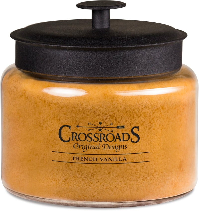 Crossroads French Vanilla Scented 4-Wick Candle, 64 Ounce