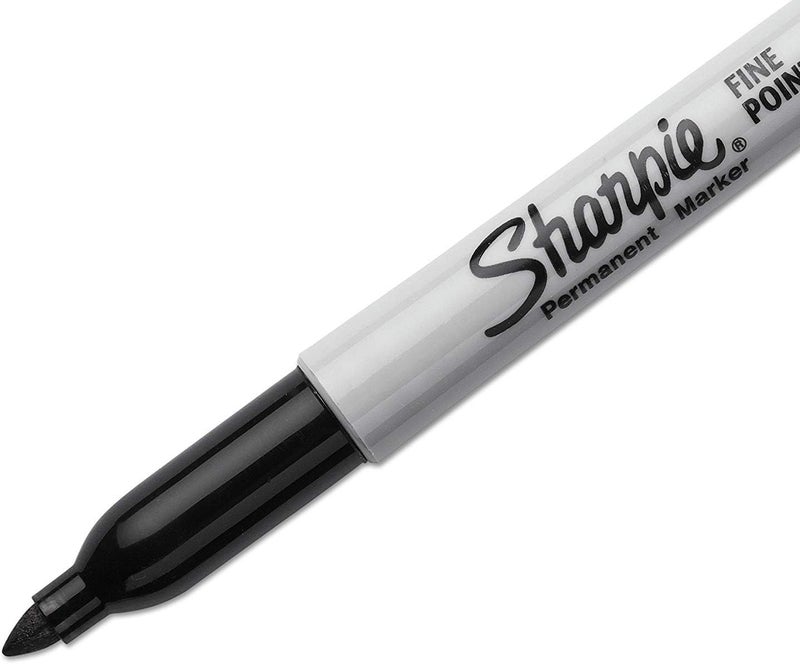 Sharpie Permanent Markers Fine Point Black Ink 4Pack - Image 3