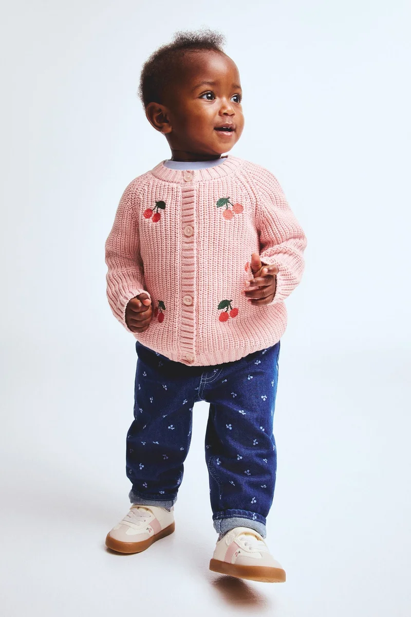 H&M Embroidered-motif cardigan