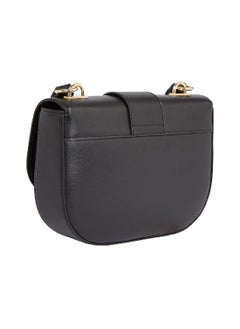 TOMMY HILFIGER Women's Chain Flap Crossover Handbags - Polyurethane, Black  - Image 3