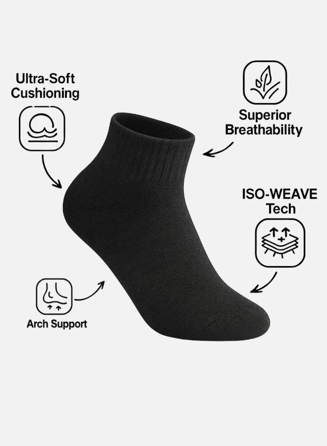 12 Pairs Black Socks – Breathable Design for All-Day Comfort - Image 3