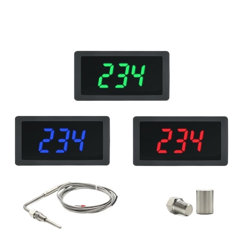 Red LED Digital Thermometer with EGT Sensor Weld Bund Kit Adjustable PT100 K - Image 4