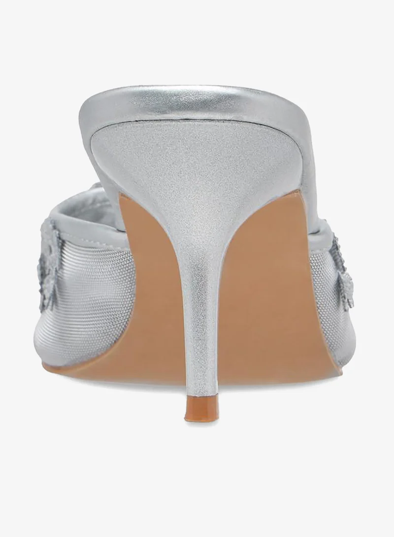 Flora Bella By Shoexpress SILVER Women Stiletto Heel Mules Ramadan Collections for Women | Best Price UAE
