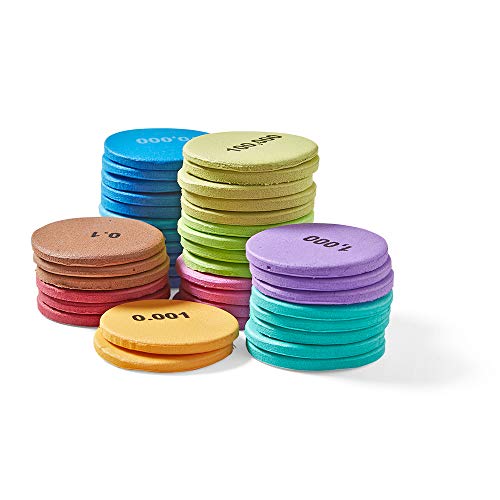 hand2mind Soft Foam Place Value Disks 10 Values, Counting Chips for Kids, Math Counters Kindergarten, Math Teacher Supplies, Base 10 Math Manipulatives for Elementary School (Pack of 875) - Image 4