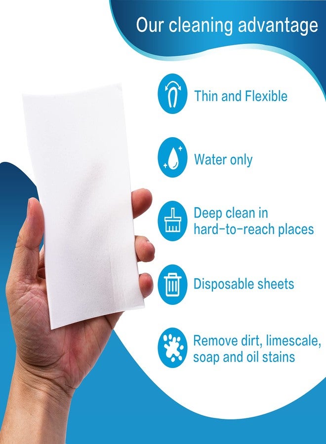 I-sper 50PCS Magic Cleaning Sponge Eraser Sheets, Reusable Thin Nano Cleaner Pads Eraser Wipes for Kitchen Shoe Furniture Bathroom Shower Sink Hard-to-Reach Places - Image 3