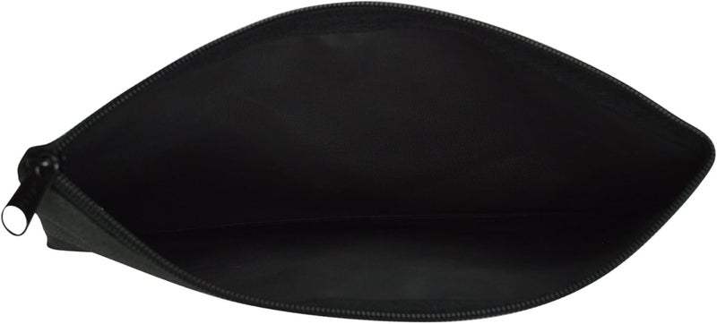 DALIX Bank Bags Money Pouch Securit Deposit Utility Zipper Coin Bag Black 2 Pack - Image 3