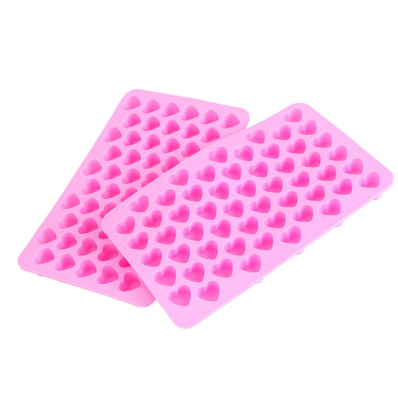 Heart Shaped Silicone Mold: Food Grade Nonstick Reusable - Cute Small Stackable Ice Cube Tray for Party Summer Home Kitchen Baking - Image 1