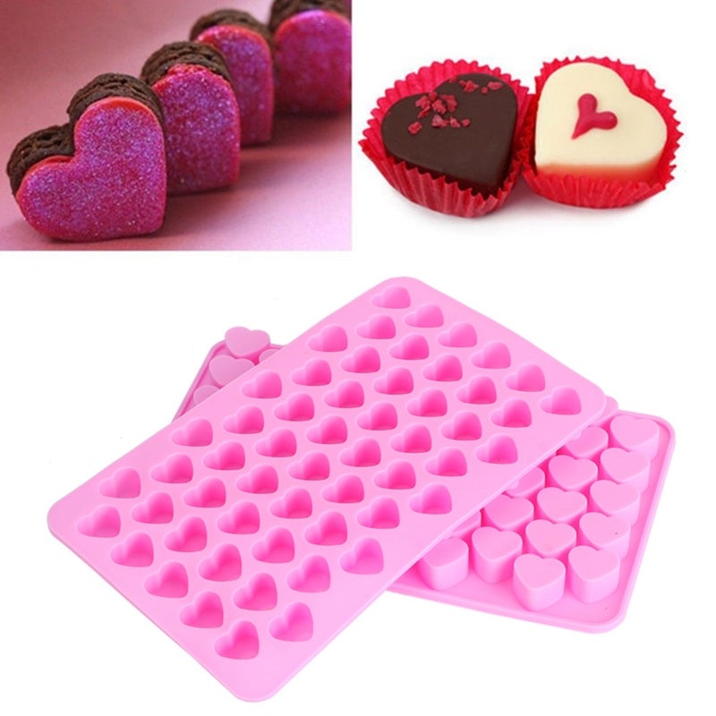 Heart Shaped Silicone Mold: Food Grade Nonstick Reusable - Cute Small Stackable Ice Cube Tray for Party Summer Home Kitchen Baking - Image 2