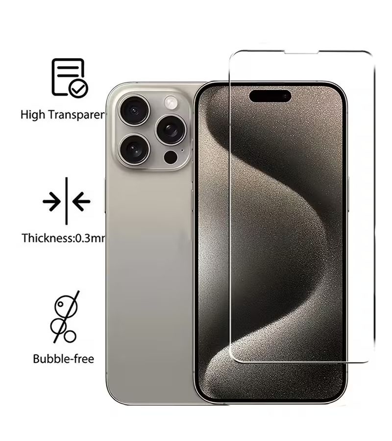 4 قطع واقي شاشة زجاجي مقوى عالي الدقة (HD) لهاتف iPhone 17 Pro Max - Image 5