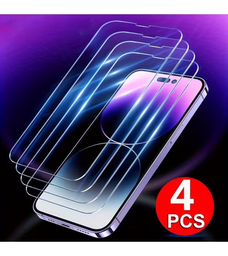 4 قطع واقي شاشة زجاجي مقوى عالي الدقة (HD) لهاتف iPhone 17 Pro Max - Image 2