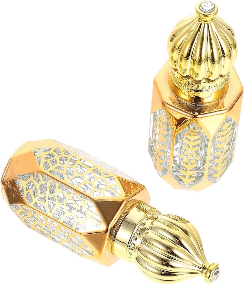 Essential Oil Sub Bottles Roller Bottles 6ml Refillable Travel Perfume Containers 2pcs Leak-resistant Portable for Aromatherapy and Massage Style - Image 1