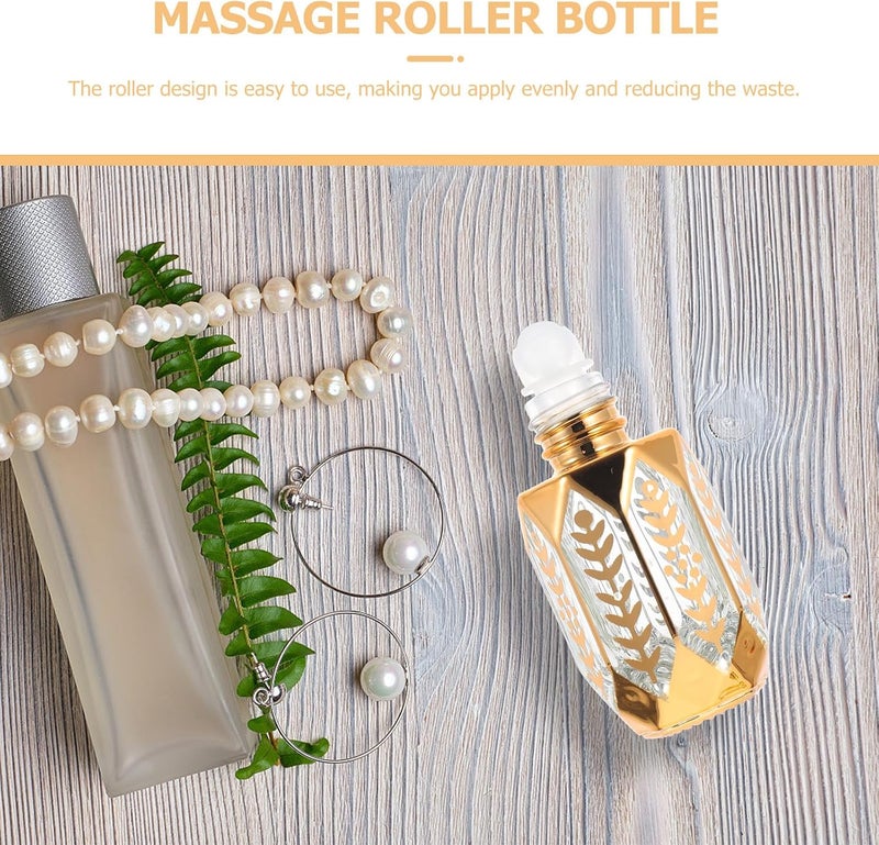 Essential Oil Sub Bottles Roller Bottles 6ml Refillable Travel Perfume Containers 2pcs Leak-resistant Portable for Aromatherapy and Massage Style - Image 3