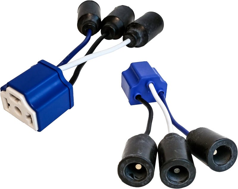 OZ-USA Set of 2 H4 9003 HB2 Headlight Female Coupler Connector Conversion Rubber Plug 12 AWG for Military Trucks - Image 3